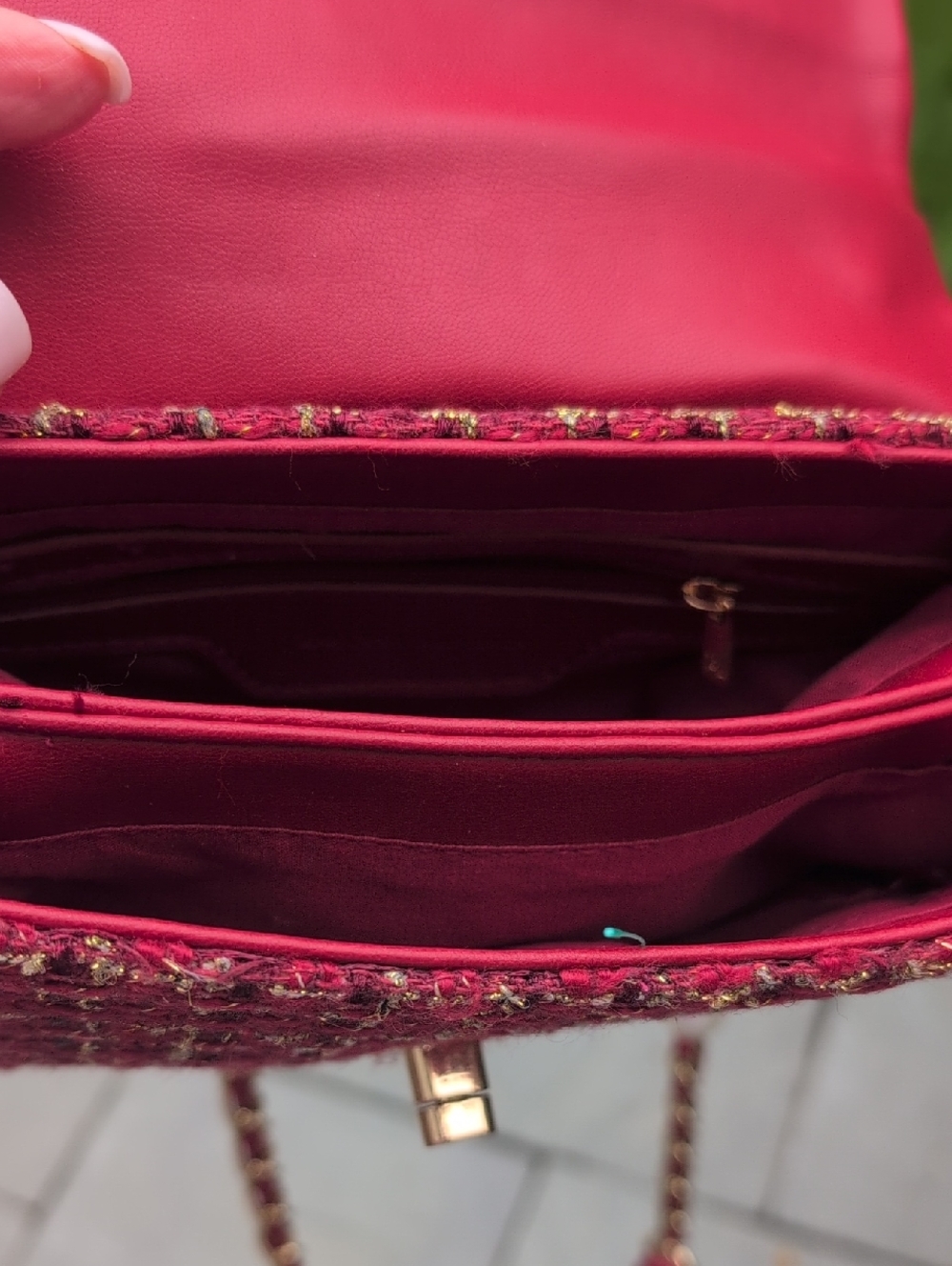 Badgley Mischka Woven Tweed Bag - Picture 6 of 9